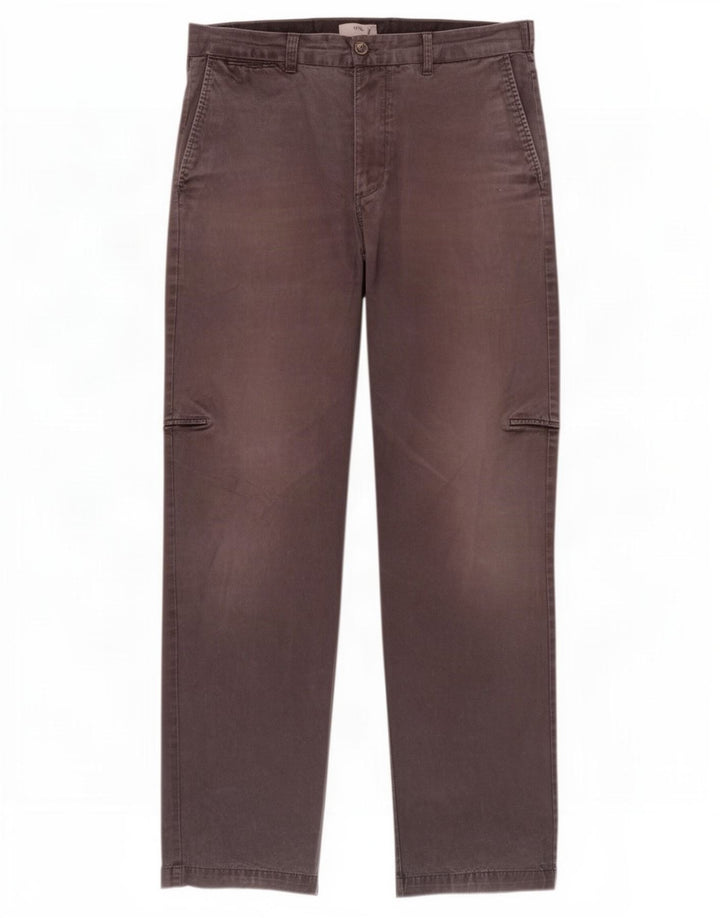 Calça Chino Regular Masculina Marks & Spencer W34 L33 Algodão Cinza