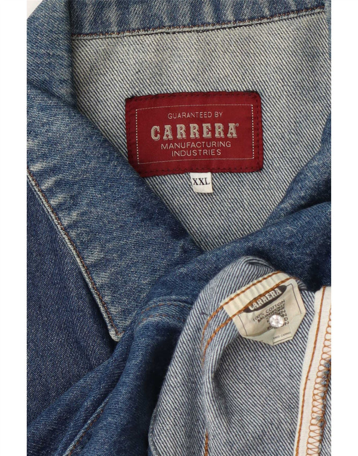 Jaqueta jeans masculina Carrera UK 44 2XL algodão azul
