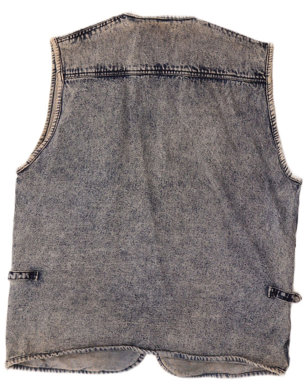 Colete jeans masculino vintage UK 40 grande azul
