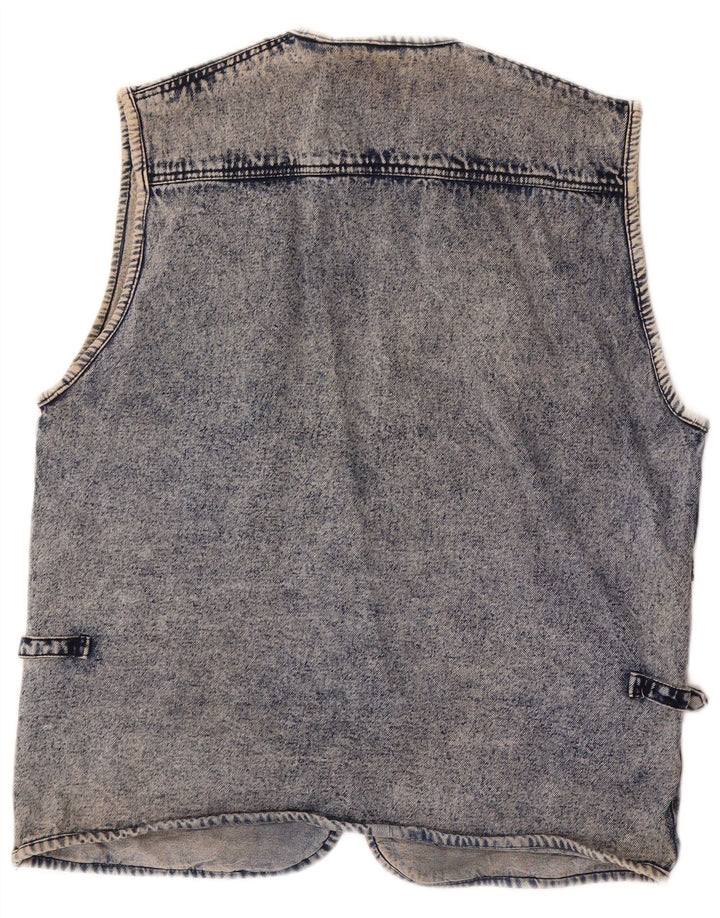 Colete jeans masculino vintage UK 40 grande azul