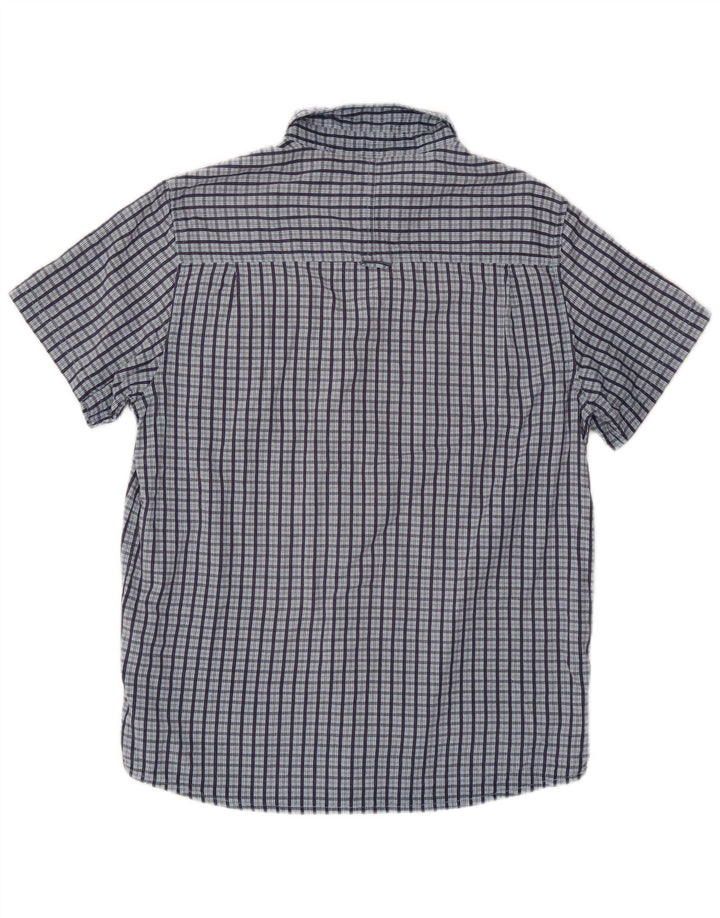 Camisa masculina de manga curta Mountain Warehouse xadrez azul grande