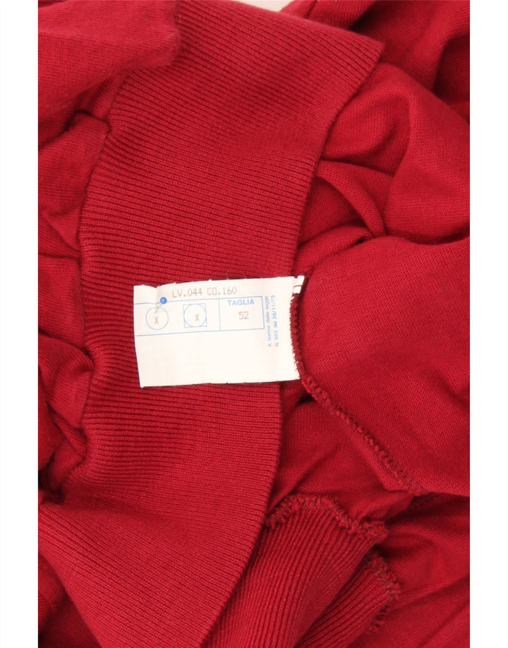 OURAGAN Mens Graphic Sweatshirt Jumper IT 52 Large Red Cotton Vintage Ouragan and Second-Hand Ouragan from Messina Hembry 