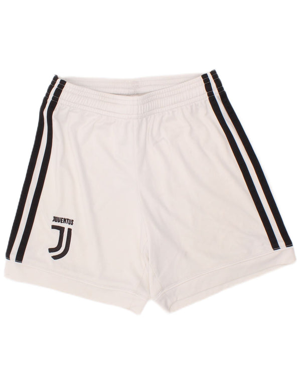 Shorts esportivos gráficos Adidas Boys Juventus 7-8 anos branco poliéster