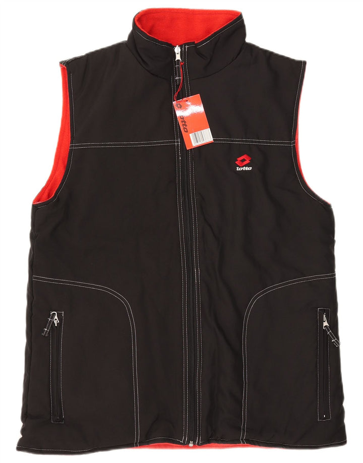 Lotto Mens Reversível Gilet UK 40 Grande Poliéster Preto