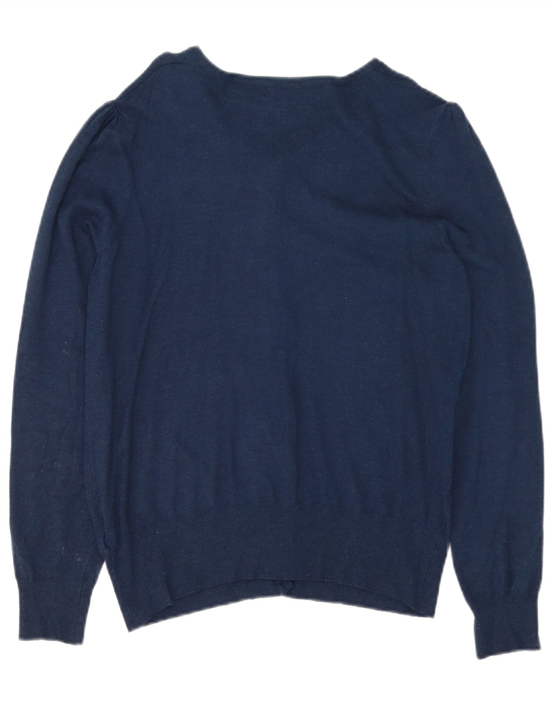 Suéter cardigã feminino Marks & Spencer UK 12 viscose azul marinho médio