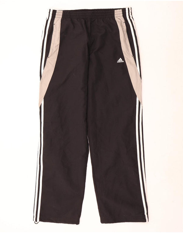 Calça de treino masculina Adidas grande poliéster colorblock preto
