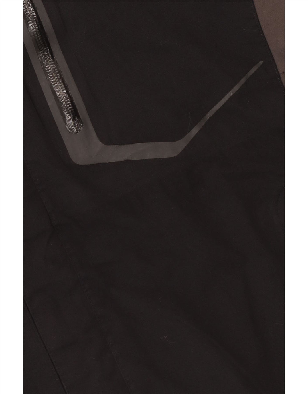 Jaqueta de chuva masculina com capuz Jack Wolfskin Reino Unido 36/38 bloco colorido preto médio