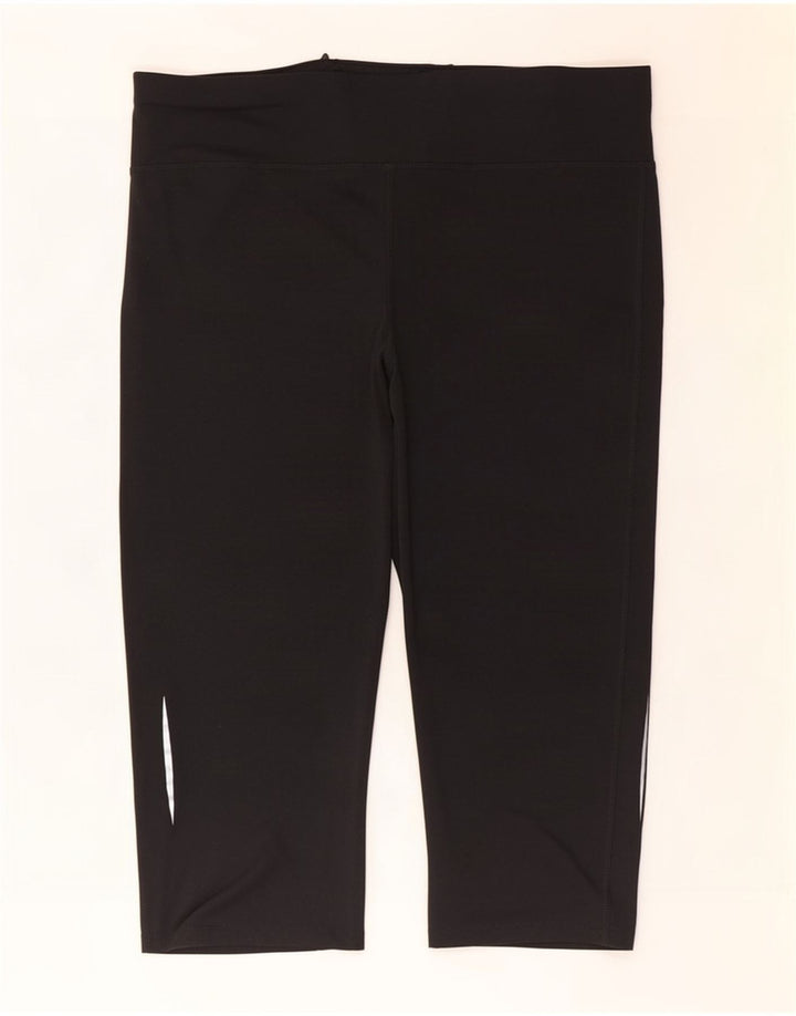 Leggings capri femininas Marks & Spencer Reino Unido 20 2XL poliéster preto