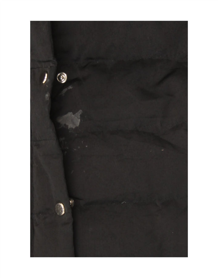 Jaqueta acolchoada feminina Zara UK 10 pequena nylon preta