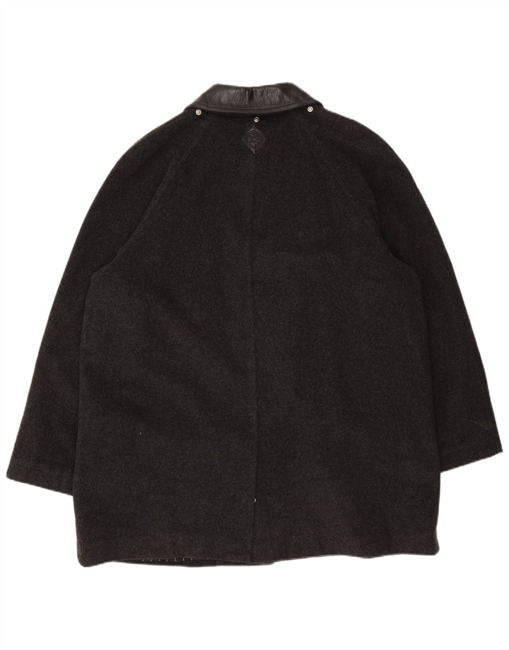 Jaqueta utilitária masculina Iceberg IT 52 XL cinza listrada de lã virgem clássica