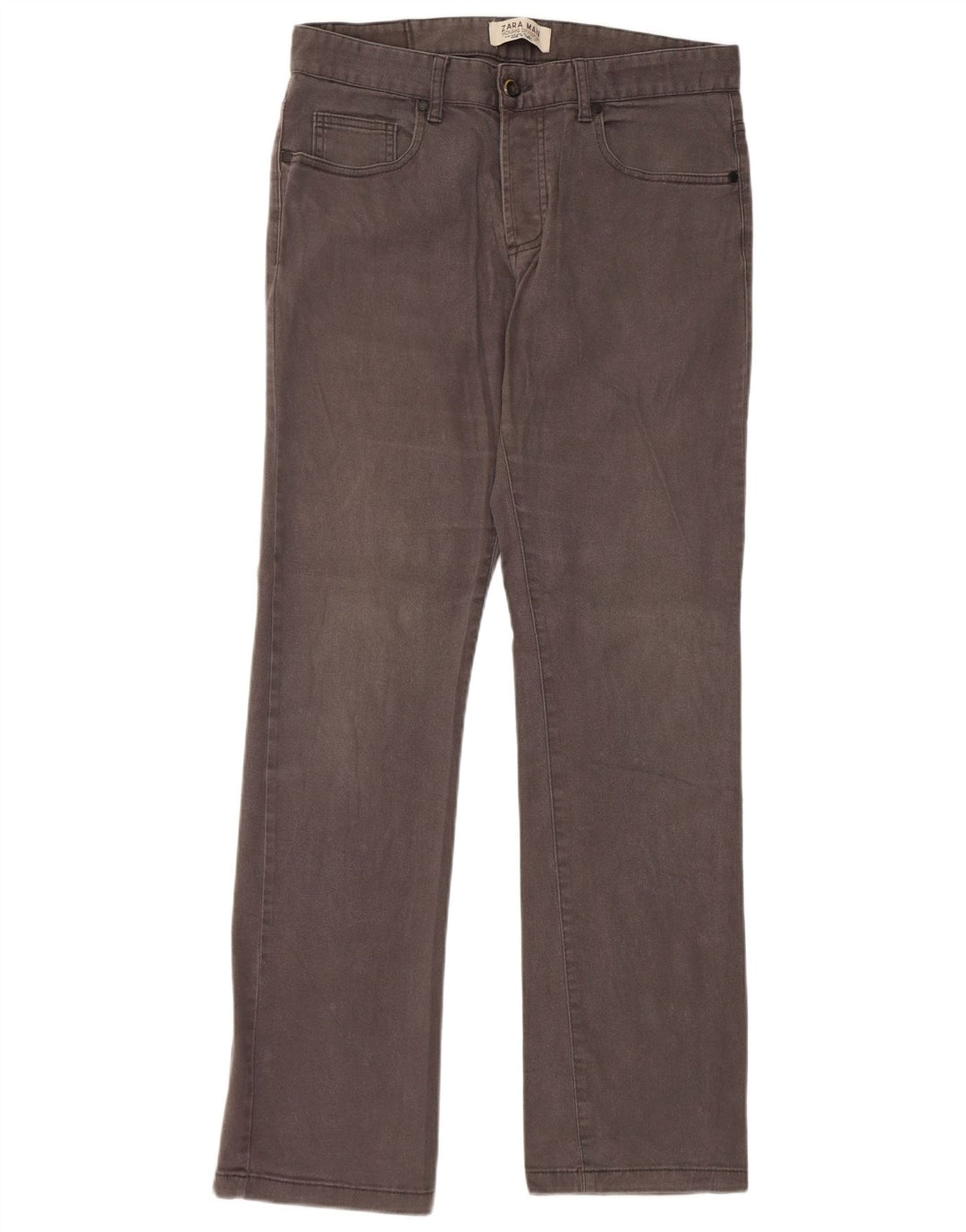 Calça casual reta masculina ZARA EU 40 médio W31 L31 cinza