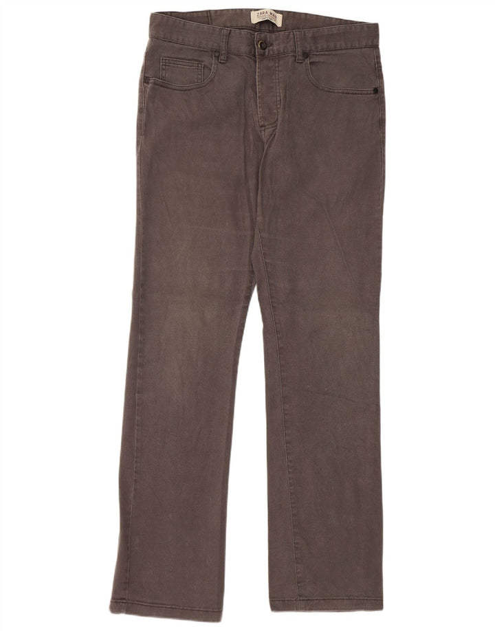 Calça casual reta masculina ZARA EU 40 médio W31 L31 cinza