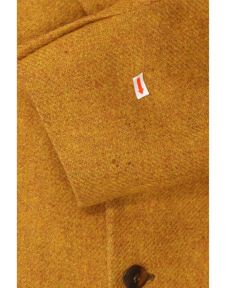 Jaqueta blazer masculina VINTAGE com 3 botões Reino Unido 40 grande lã virgem marrom