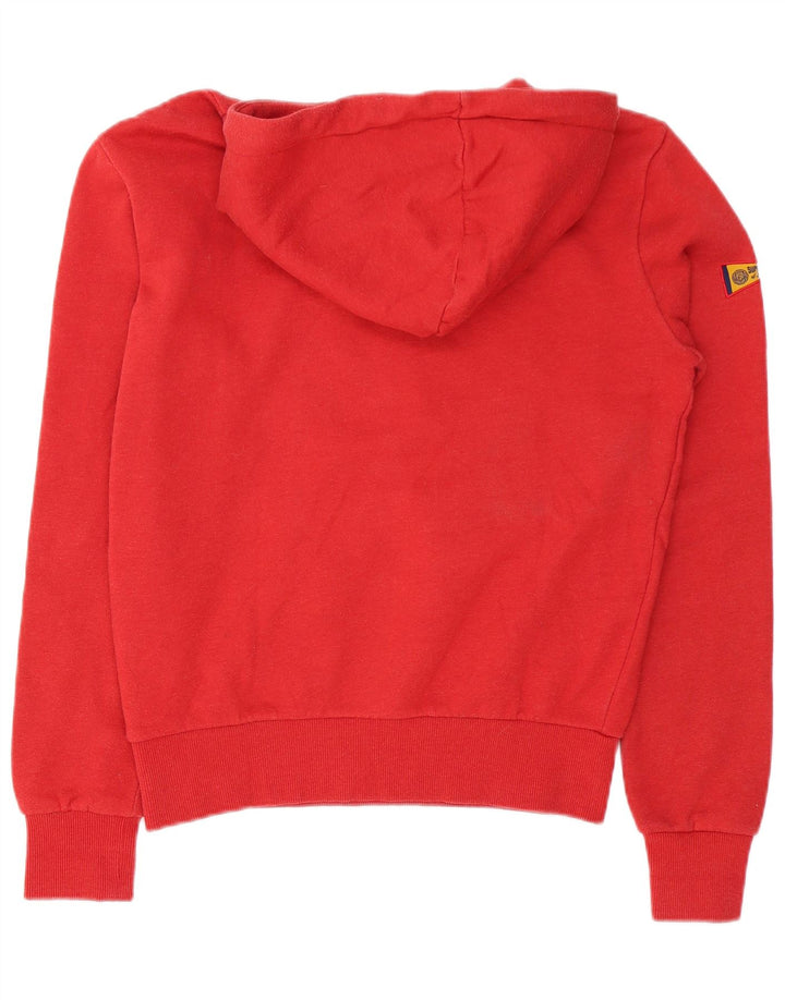Suéter com capuz gráfico masculino Superdry pequeno algodão vermelho