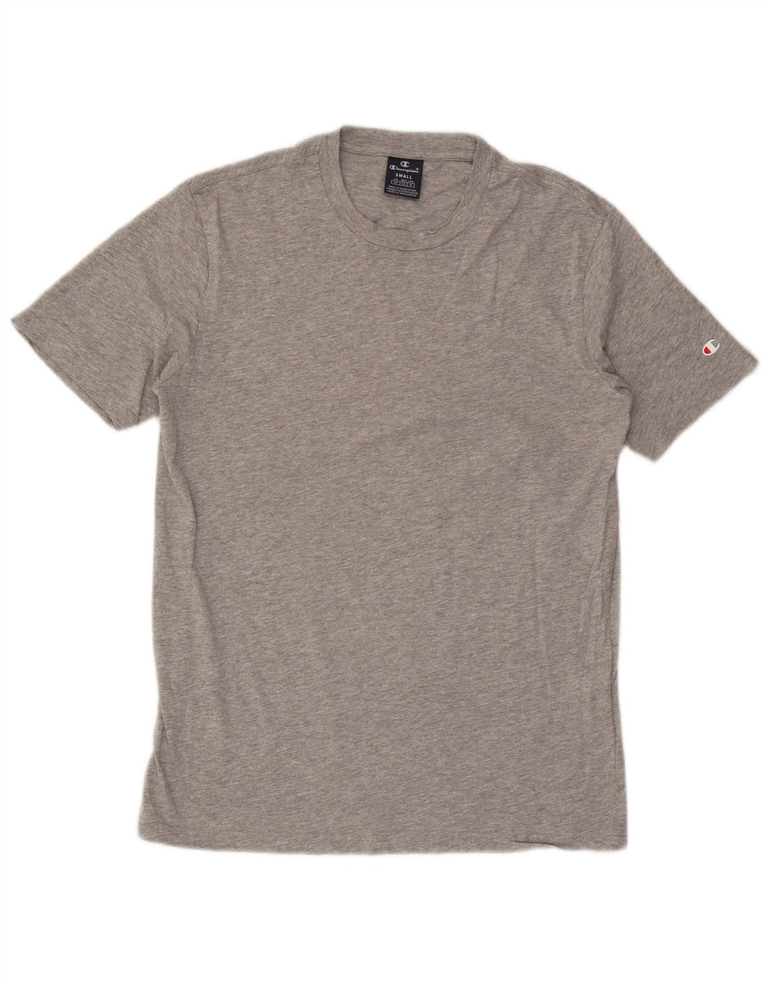 Camiseta masculina Champion pequena de algodão cinza