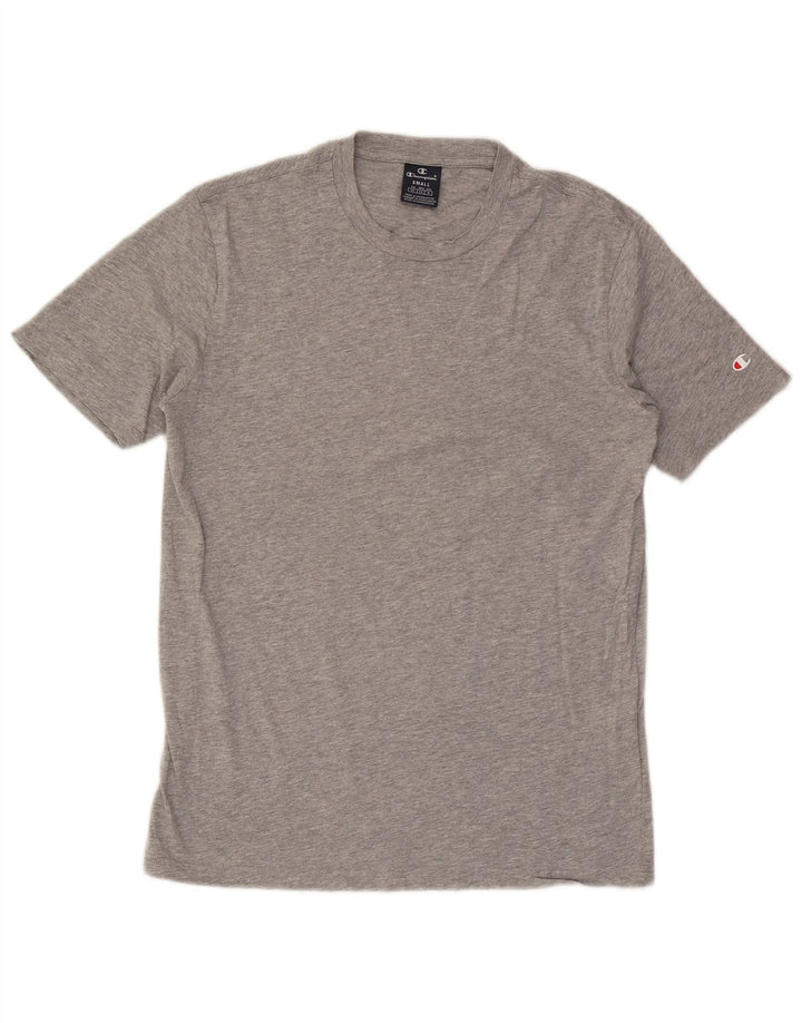 Camiseta masculina Champion pequena de algodão cinza