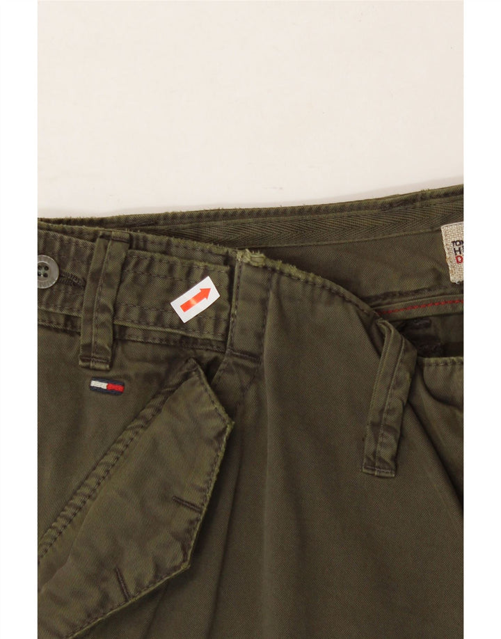 TOMMY HILFIGER Womens Straight Cargo Trousers W28 L32 Khaki Cotton Vintage Tommy Hilfiger and Second-Hand Tommy Hilfiger from Messina Hembry 