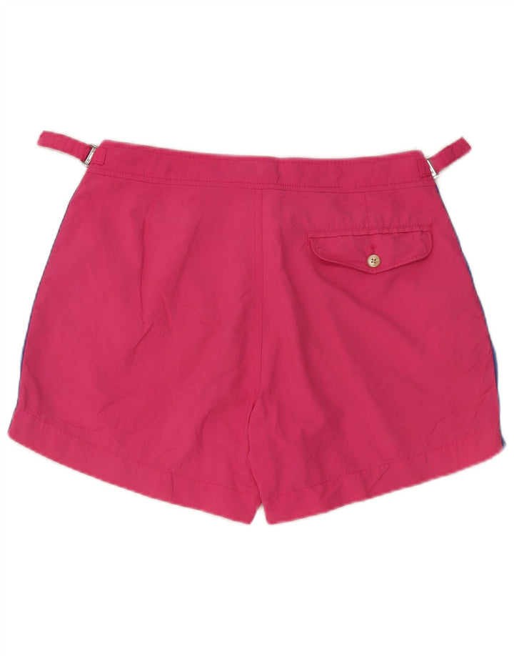 Shorts de natação feminino POLO RALPH LAUREN Reino Unido 14 bloco colorido rosa médio