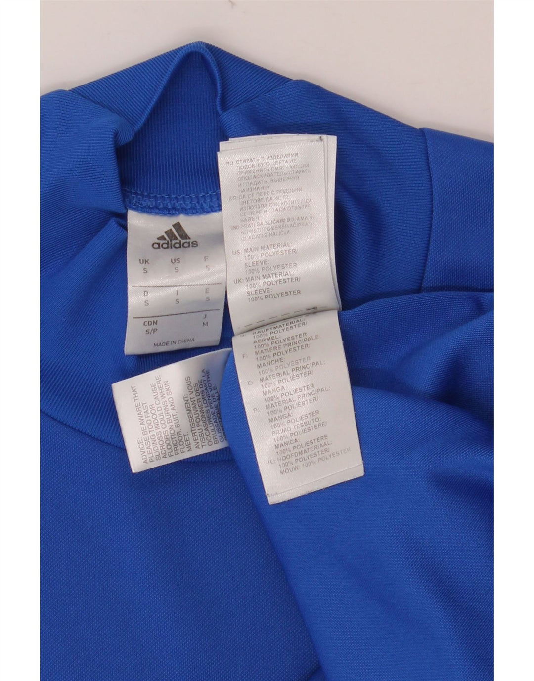 ADIDAS Mens Top Manga Longa Pequeno Azul Poliéster