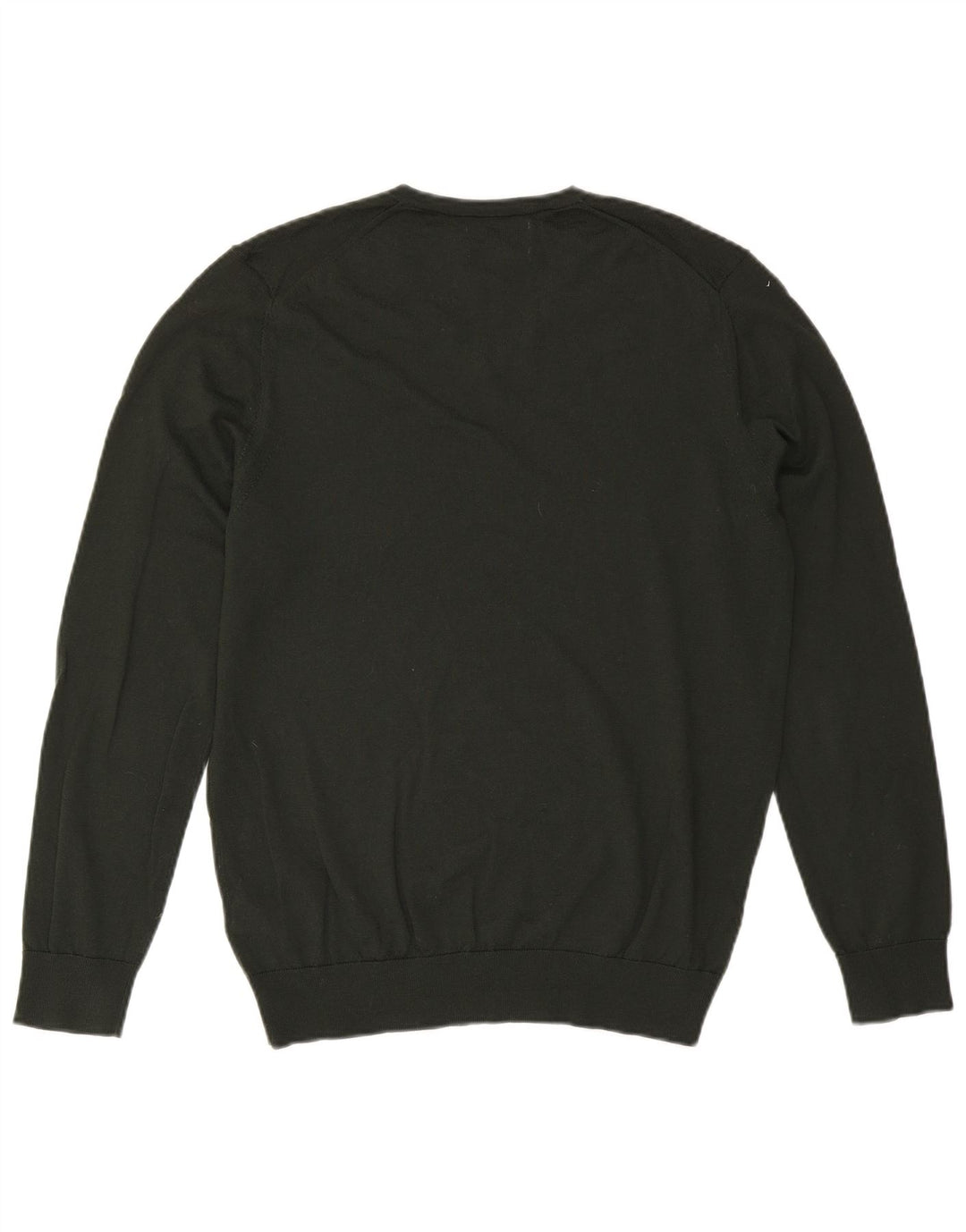 Suéter masculino Marks & Spencer com decote em V, grande lã cáqui