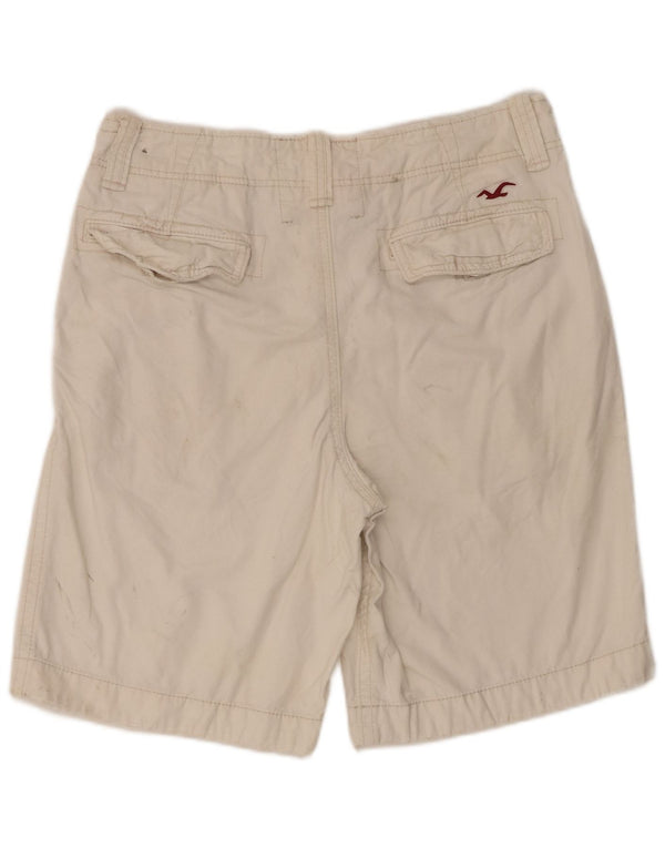 Hollister Mens Chino Shorts W30 Algodão Bege Médio