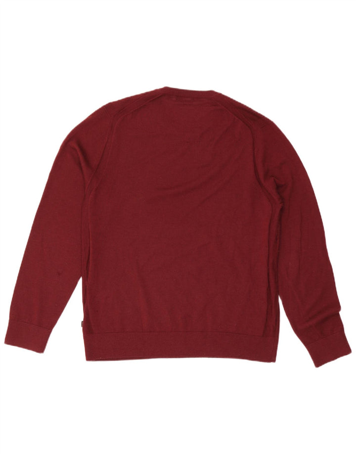 Suéter masculino MICHAEL KORS com gola redonda, grande lã cor de vinho