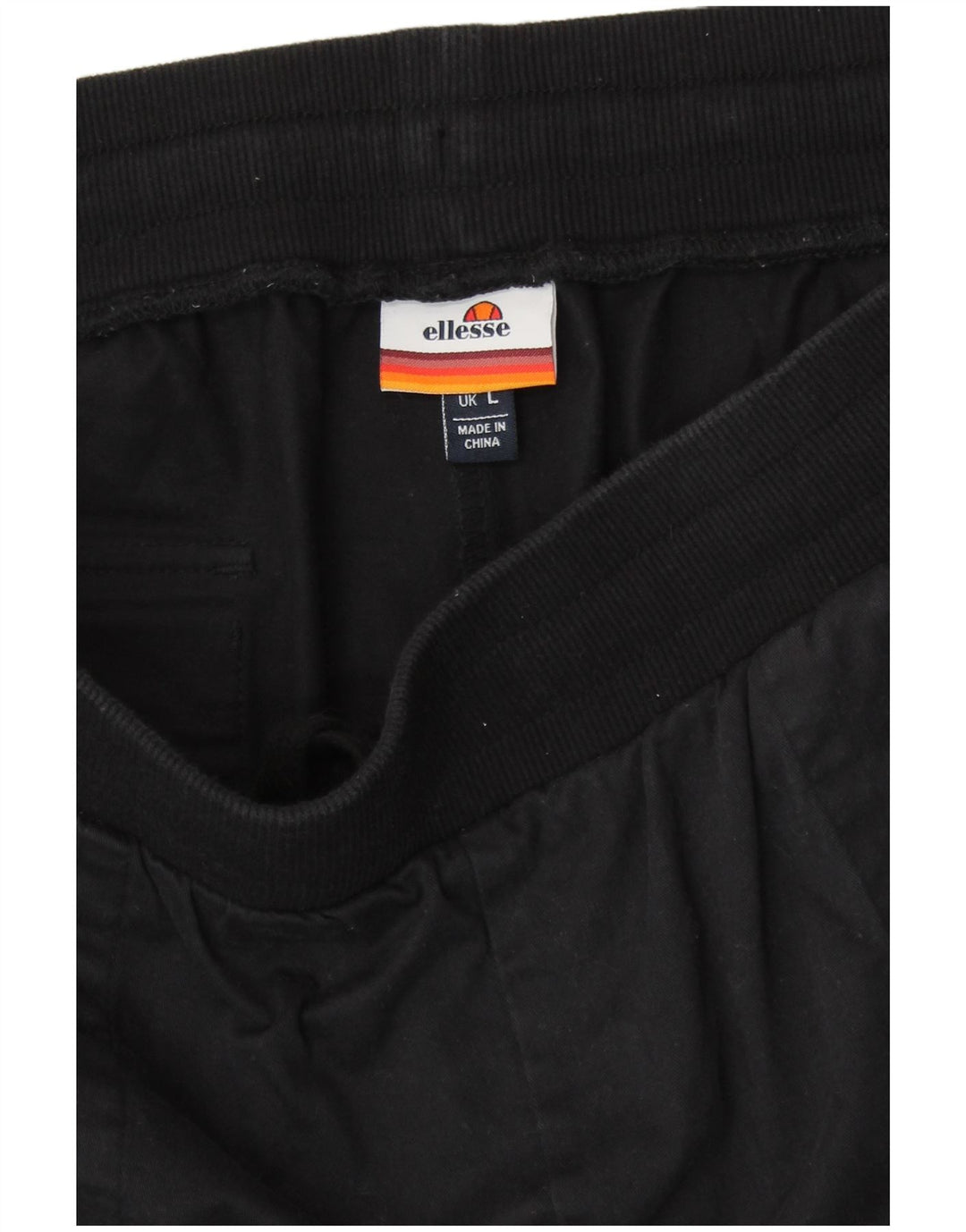 Calça feminina ELLESSE com estampa gráfica e jogging UK 16 grande preta
