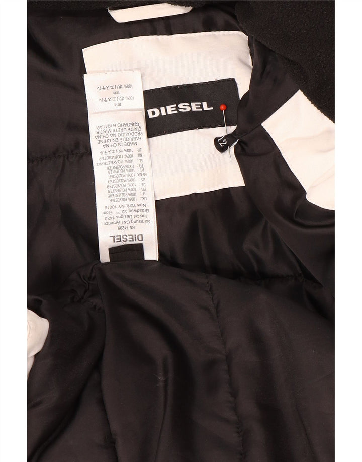 Jaqueta Parka com capuz para meninas Diesel 11-12 anos poliéster branco