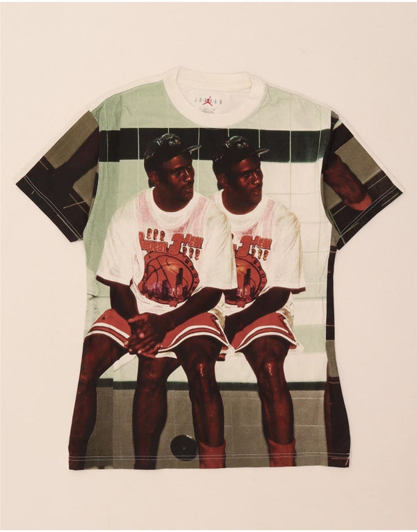 Jordan Mens Michael Jordan Camiseta gráfica Top Pequeno Branco
