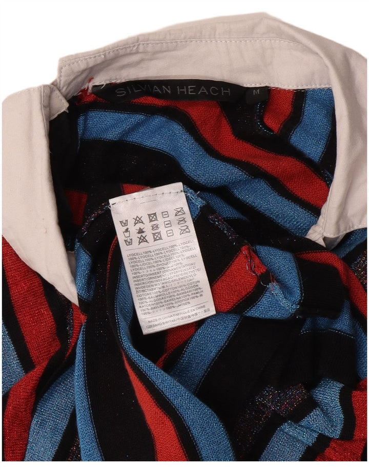 Regata feminina Silvian Heach com colete UK 12 médio listrado multicolorido