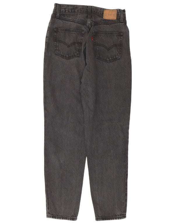 Jeans feminino Levi's Mom Tapered W26 L28 cinza algodão anos 80