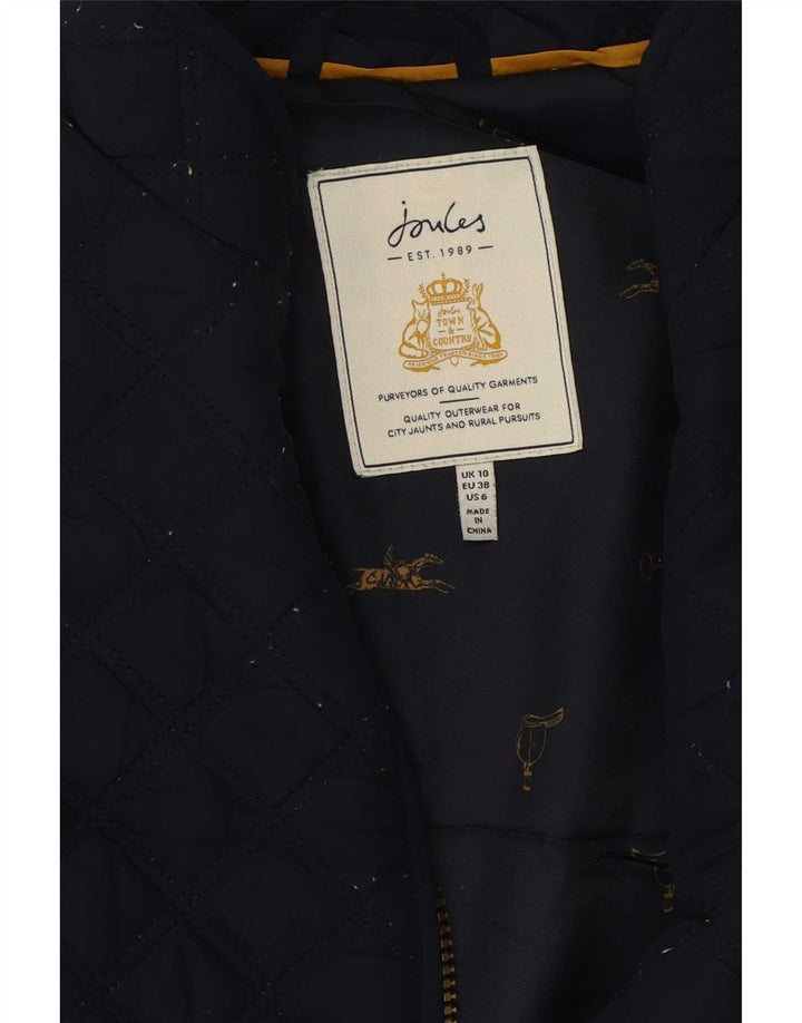 Gilet feminino acolchoado Joules UK 10 pequeno poliéster azul marinho