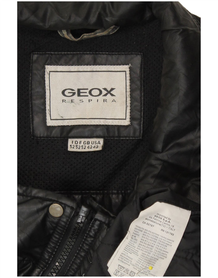 Jaqueta bomber masculina Geox Respira UK 42 XL poliéster preto