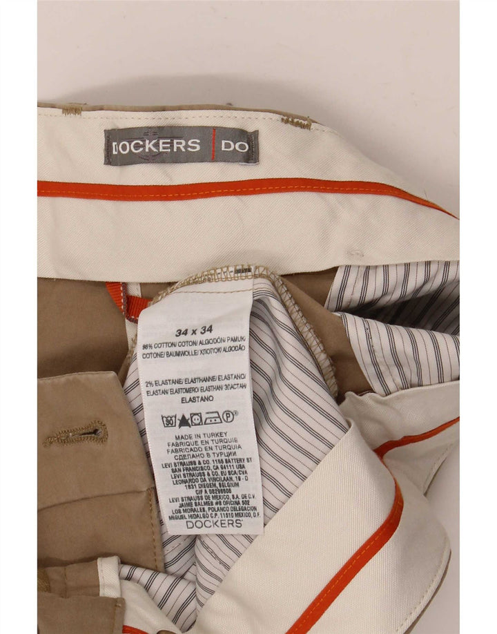 Calças Dockers Masculinas Pegged Cropped W34 L26 Algodão Bege
