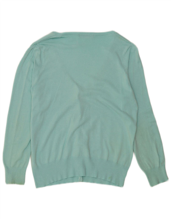 Suéter cardigã feminino Marks & Spencer UK 14 grande turquesa