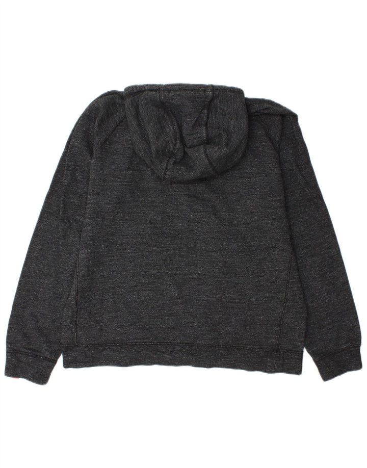 Jumper com capuz feminino Nike com zíper e pescoço grande UK 14 cinza médio manchado