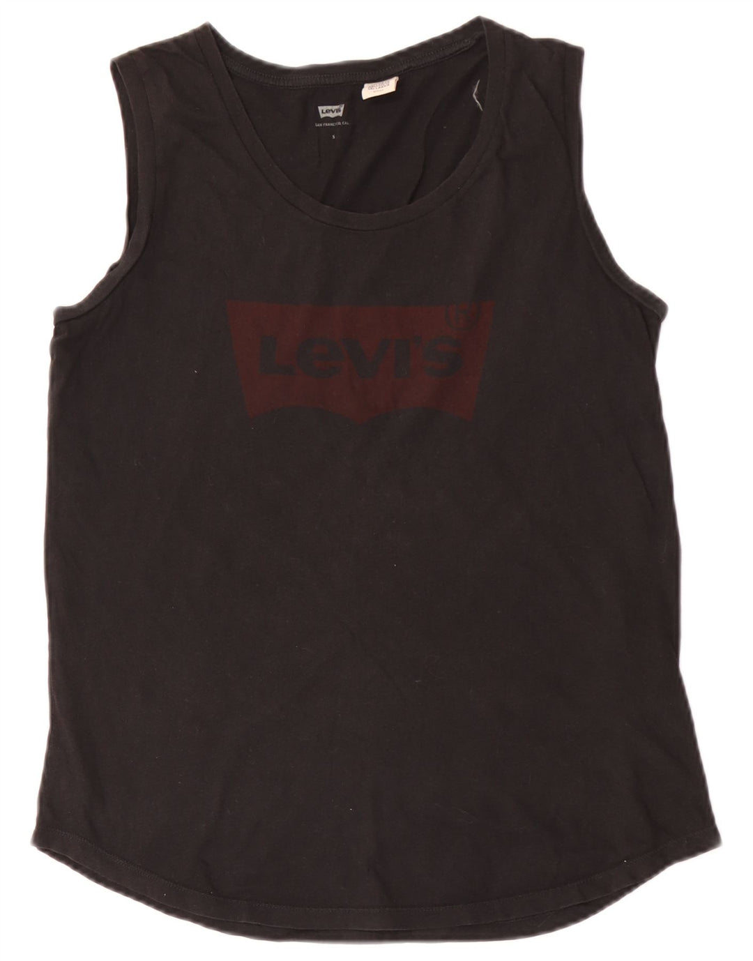 Levi's Womens Graphic Vest Top UK 10 Small Black Cotton