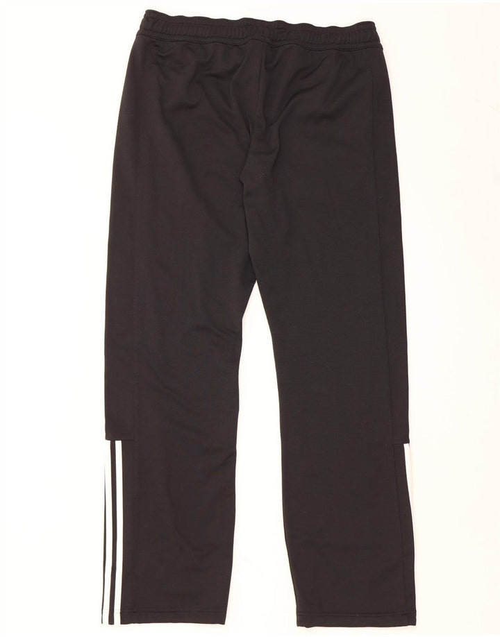 Calças de treino femininas ADIDAS UK 12/14 médio preto poliéster