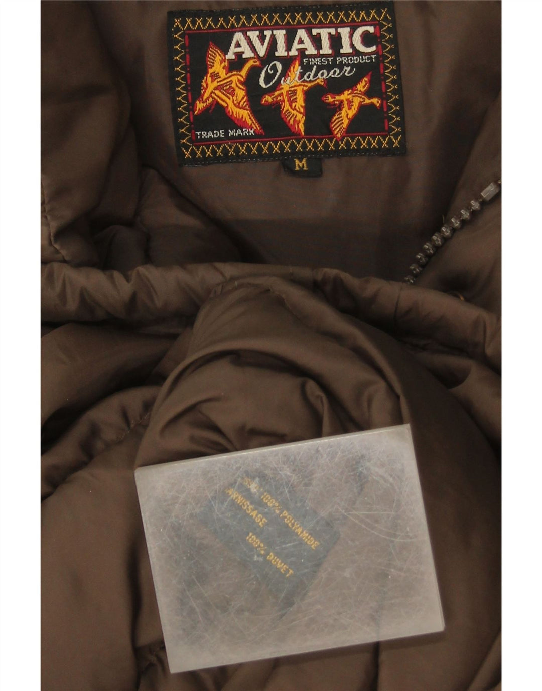 AVIATIC Mens Padded Jacket UK 38 Medium Brown Polyamide Vintage Aviatic and Second-Hand Aviatic from Messina Hembry 