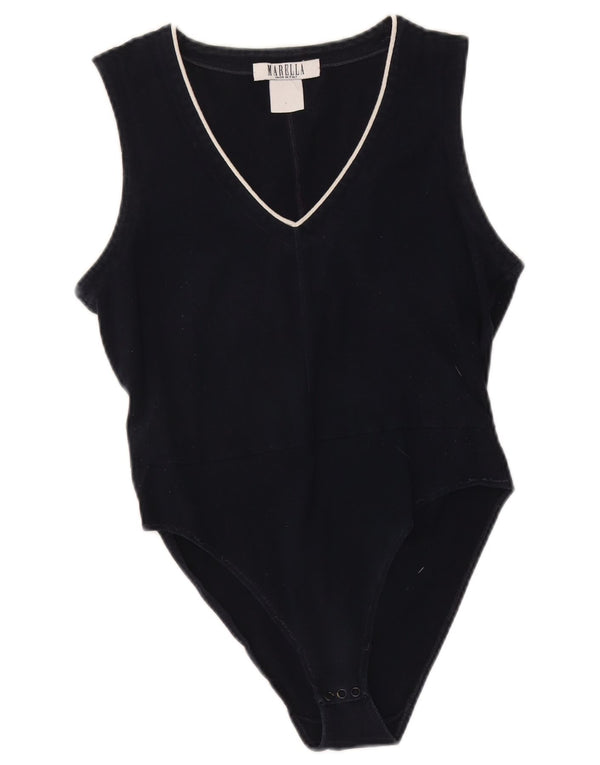 Body feminino Marella UK 8 pequeno azul marinho