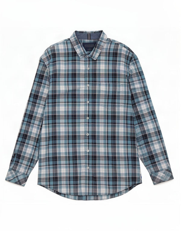 Camisa masculina Joules Classic Fit XL algodão xadrez azul