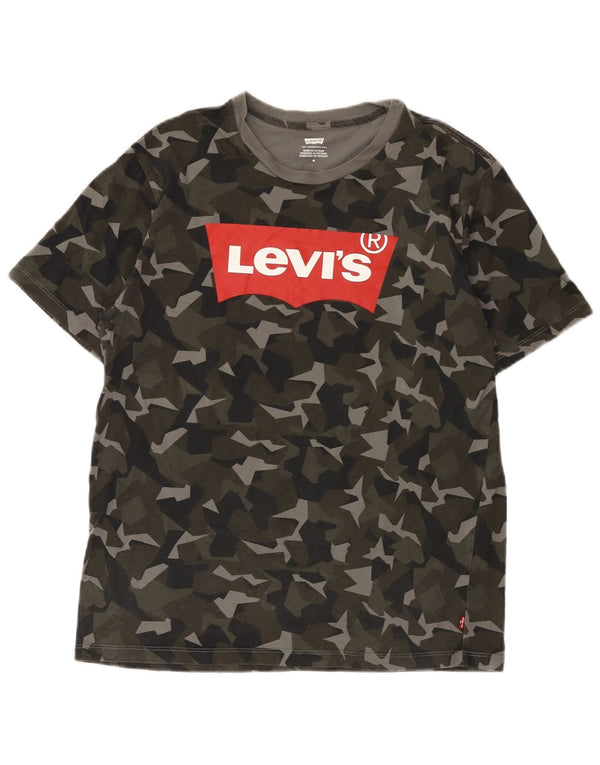 Camiseta gráfica masculina Levi's Top médio cáqui camuflado