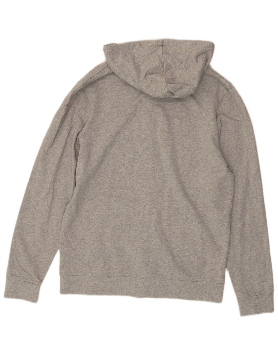 Suéter masculino Fila com capuz e zíper gráfico cinza médio algodão manchado