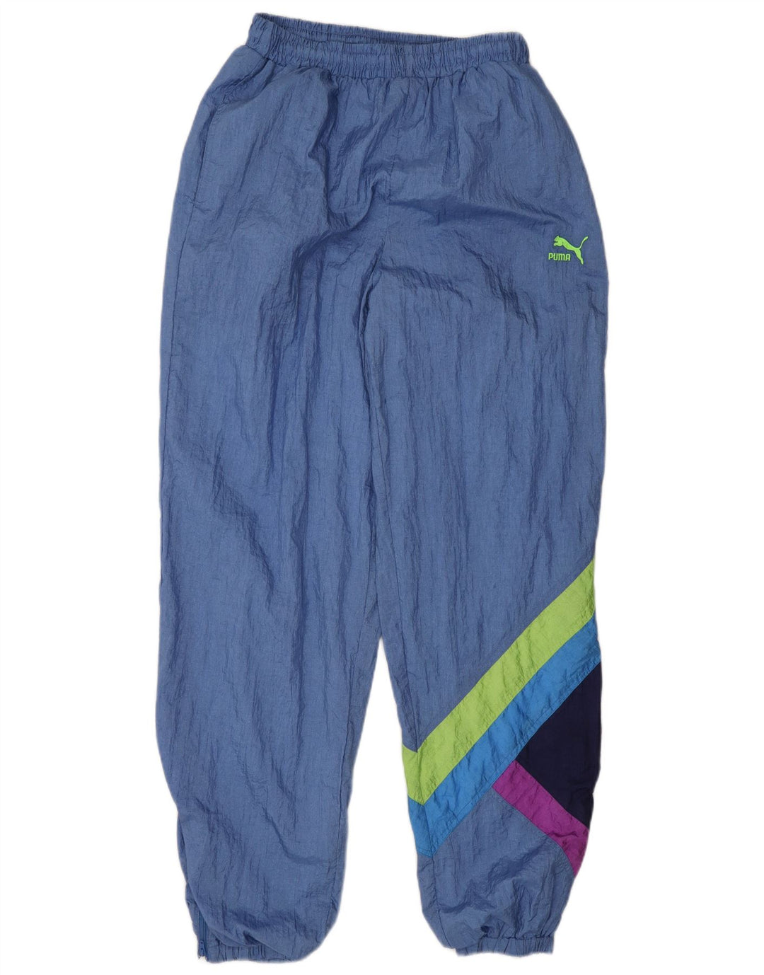 Calça esportiva masculina Puma Joggers médio azul colorblock poliamida