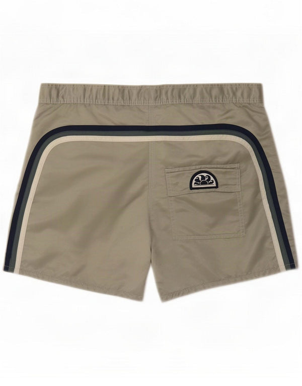 Sundek Mens Graphic Natação Shorts Nylon Verde Médio