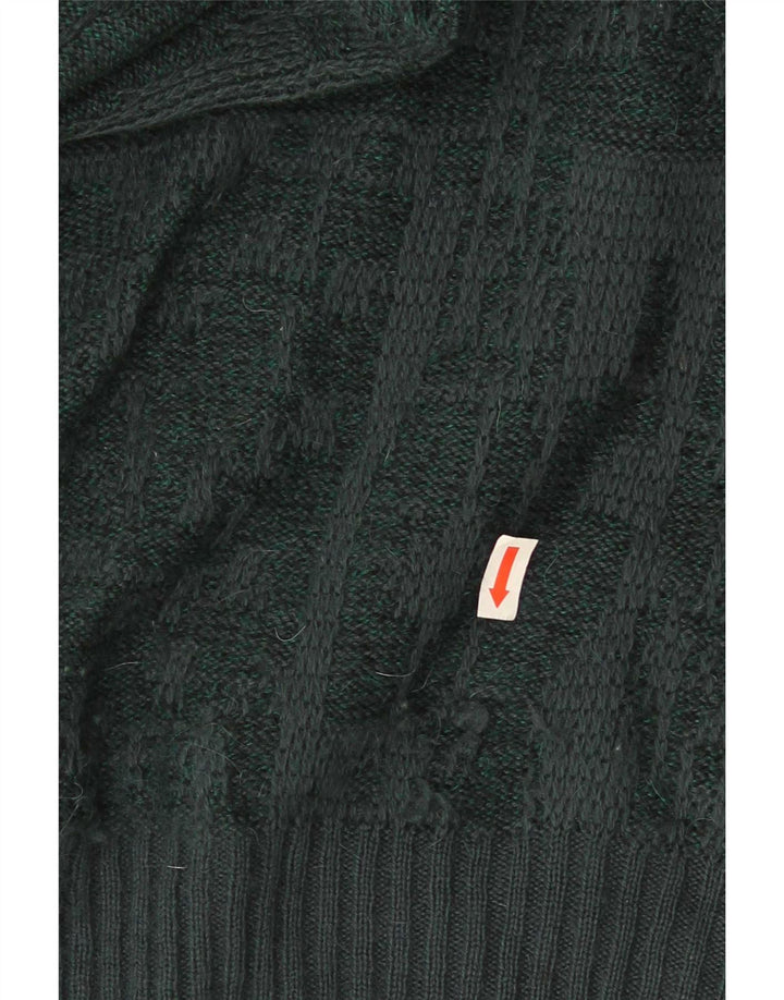 Suéter masculino Maselli regular fit com gola redonda grande verde geométrico