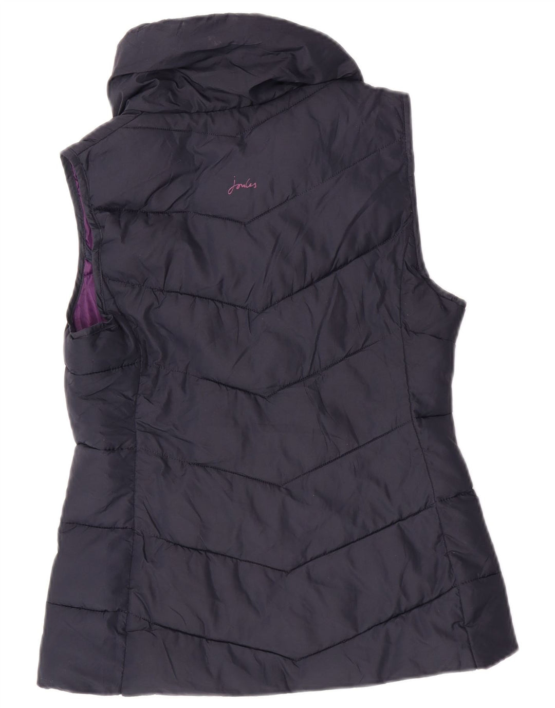 Joules Womens Gilet acolchoado UK 10 pequeno poliéster azul marinho