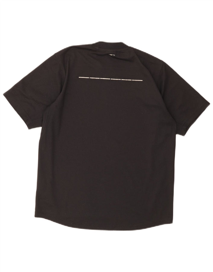 Adidas Mens T-Shirt Top UK 36/38 Pequeno Poliéster Preto