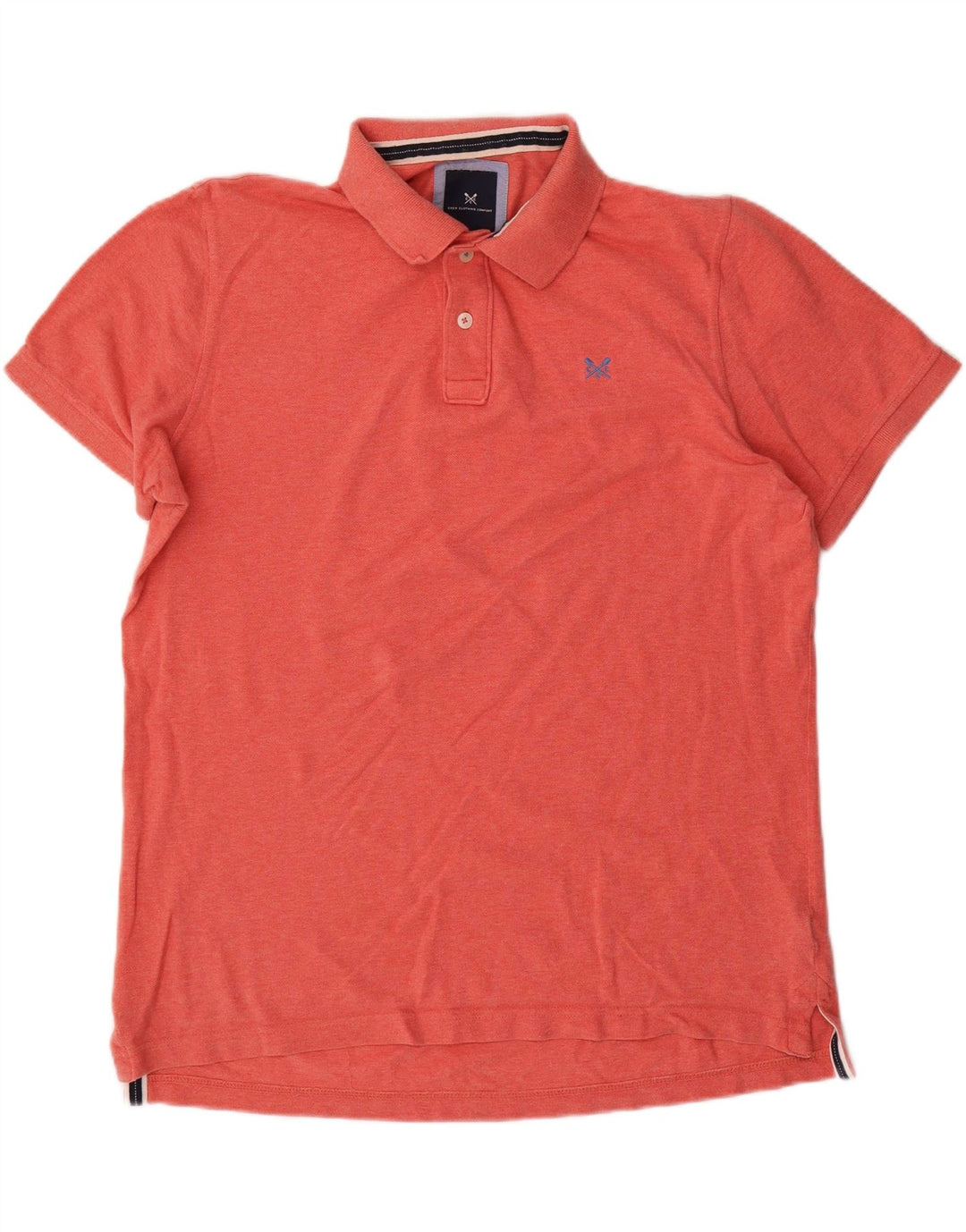 CREW CLOTHING Camisa polo masculina grande algodão laranja