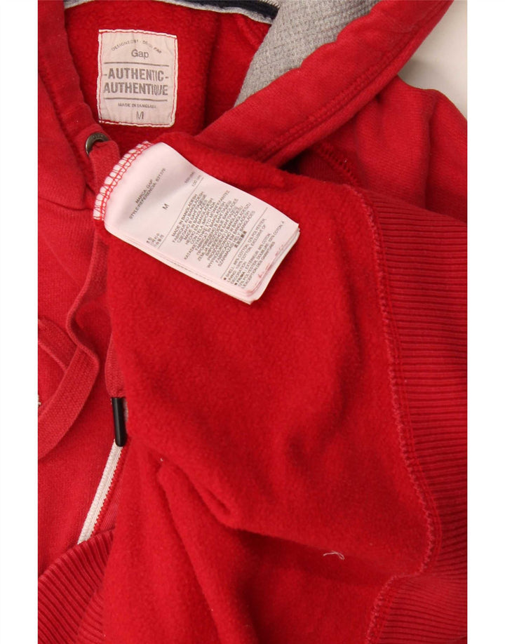 Suéter com capuz gráfico masculino Gap médio algodão vermelho